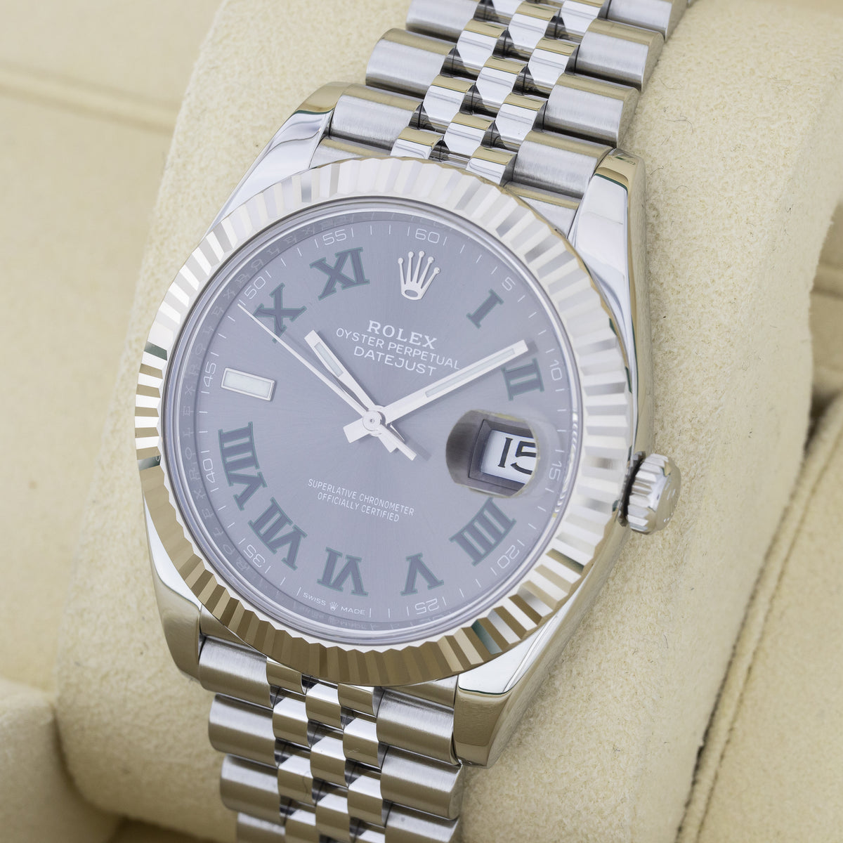 Rolex Datejust 41 Wimbledon | Jubilee | WhitegoldBezel | Box and Papers | 2021