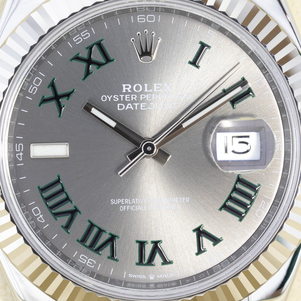 Rolex Datejust 41 Wimbledon | Jubilee | WhitegoldBezel | Box and Papers | 2021
