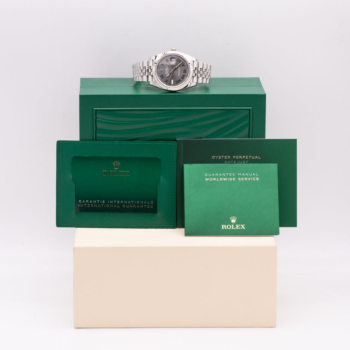 Rolex Datejust 41 Wimbledon | Jubilee | WhitegoldBezel | Box and Papers | 2021