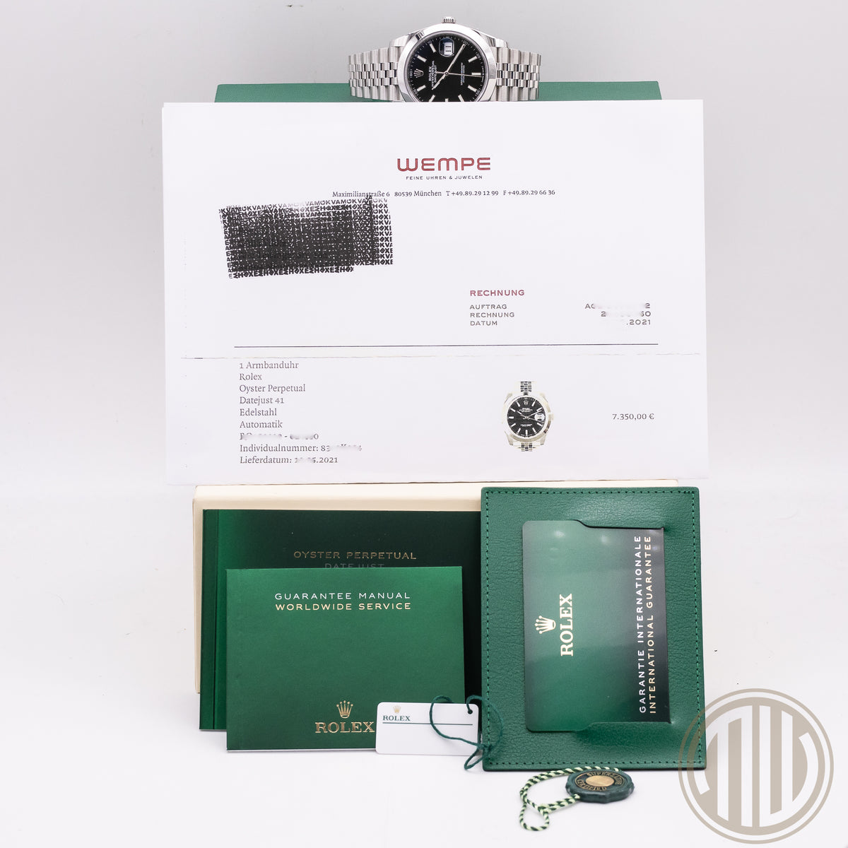 Rolex Datejust 41 Jubilee | Orig.Invoice | Lc100 | Box and Papers | 2021