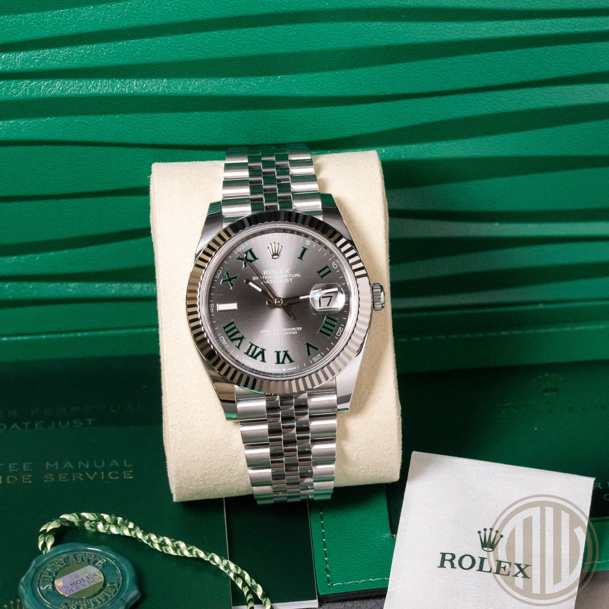 Rolex Datejust 41 | Wimbledon | Jubilee | Orig.Invoice | Box and Papers | 2025