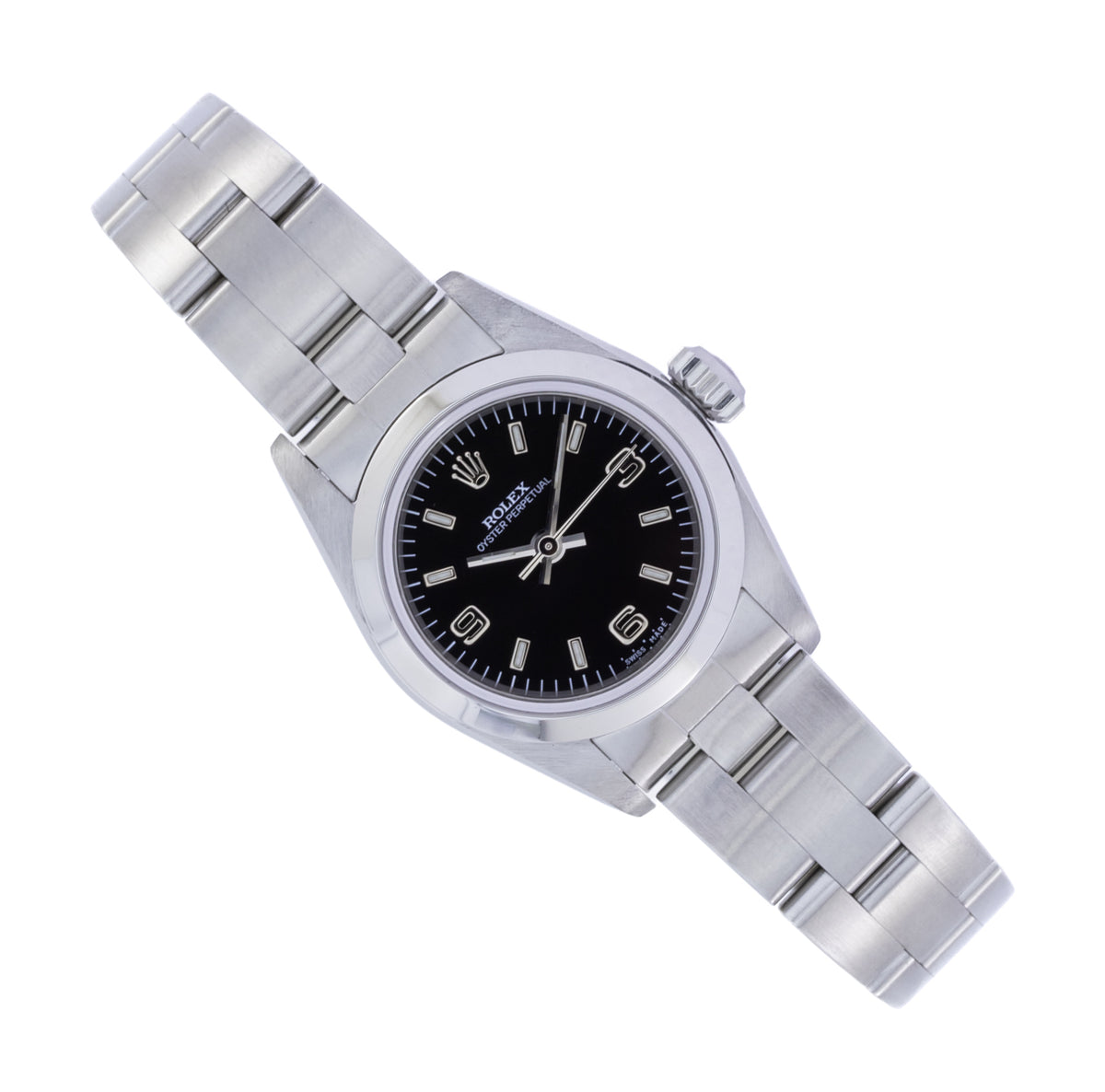 Rolex Oyster Perpetual Dama | Acero inoxidable | Esfera negra | Caja y Papeles | 1999