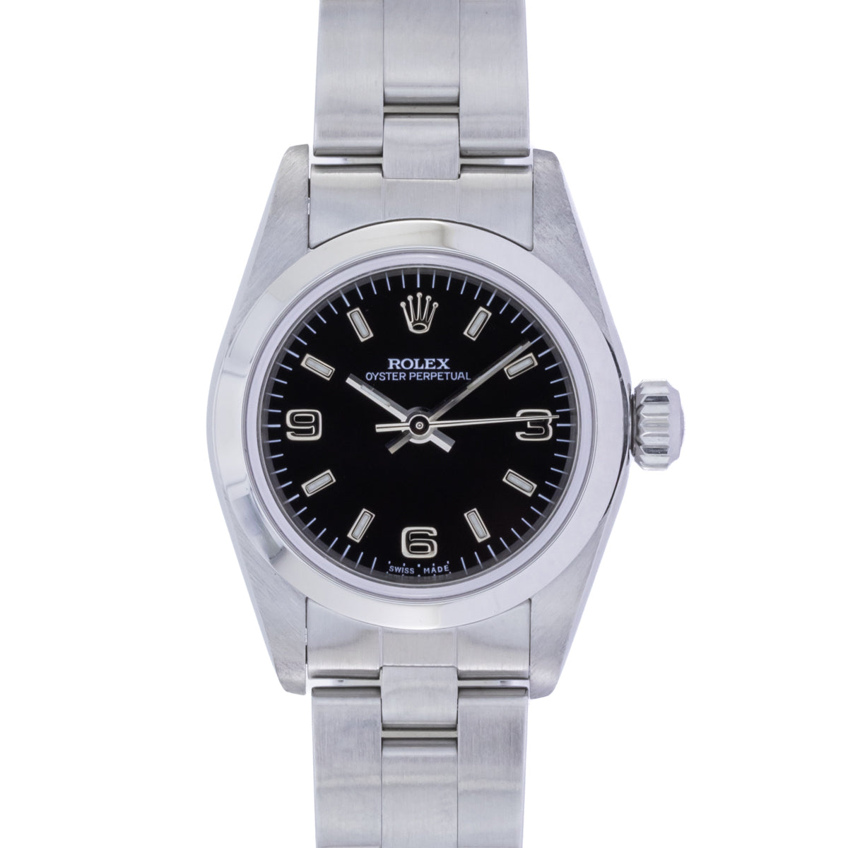 Rolex Oyster Perpetual Lady | Stainless-Steel | Black Dial | Box and Papers | 1999