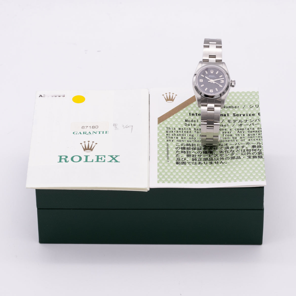 Rolex Oyster Perpetual Lady | Stainless-Steel | Black Dial | Box and Papers | 1999