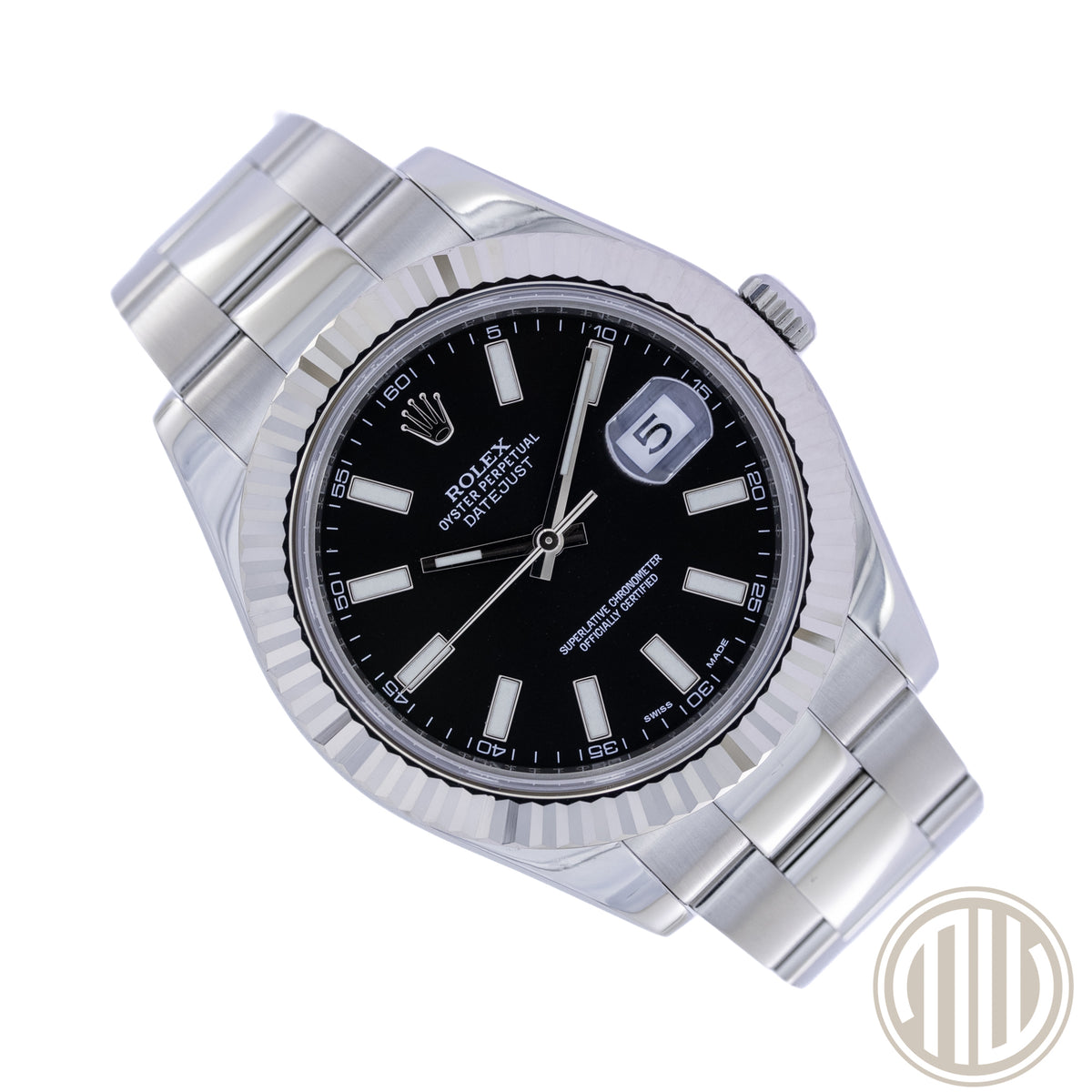 Rolex Datejust II | Black Dial | Whitegold Bezel | Box and Papers | 2011 | 116334