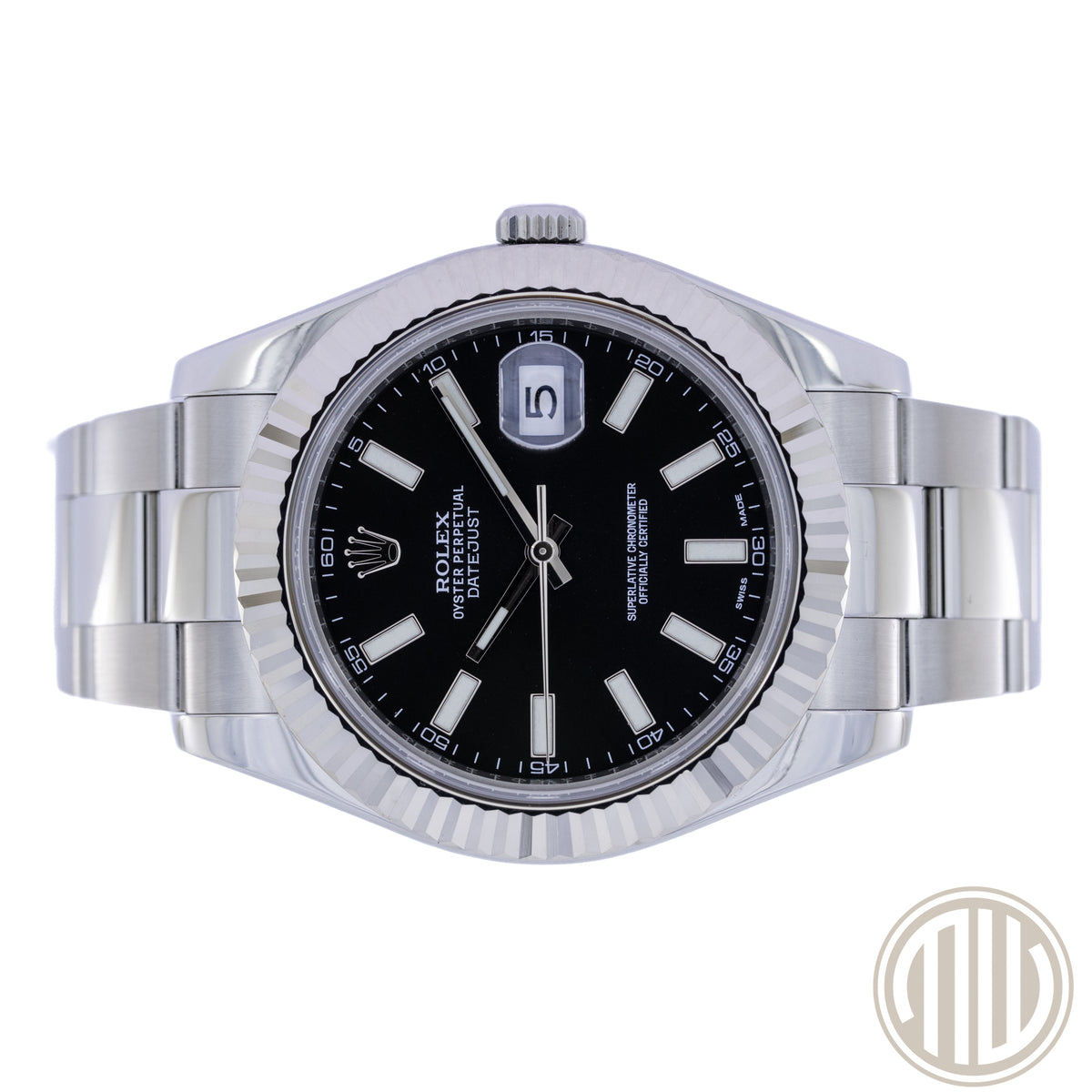 Rolex Datejust II | Black Dial | Whitegold Bezel | Box and Papers | 2011 | 116334