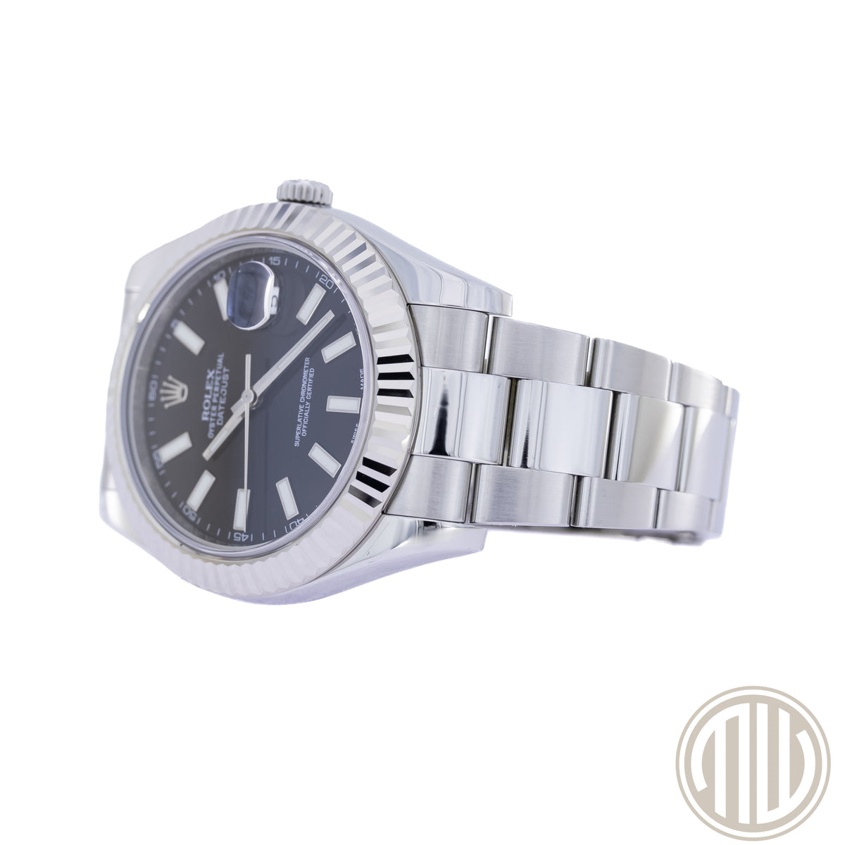 Rolex Datejust II | Black Dial | Whitegold Bezel | Box and Papers | 2011 | 116334