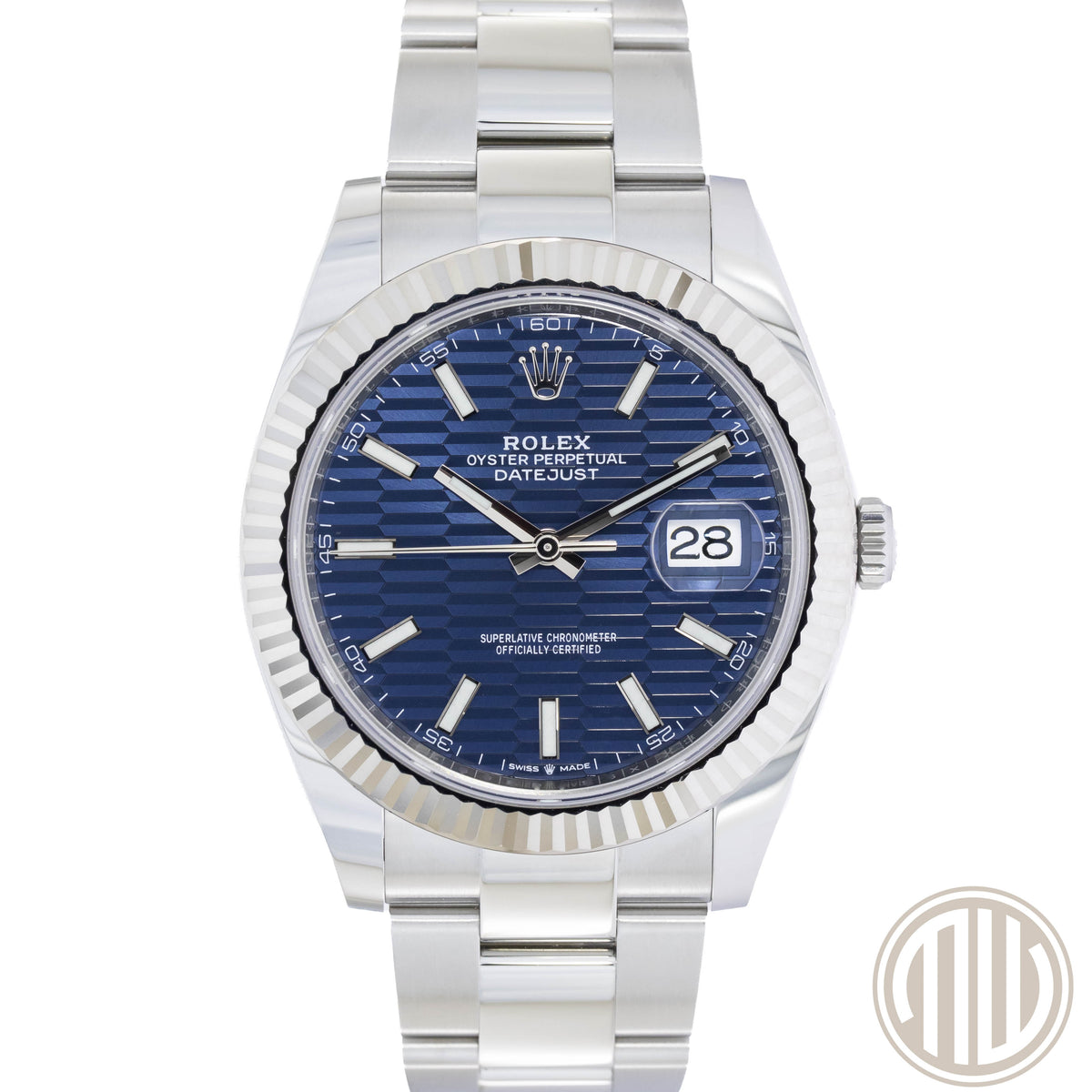Rolex Datejust Blue Motif Dial | Oyster | Box and Papers | 2023 | 126334