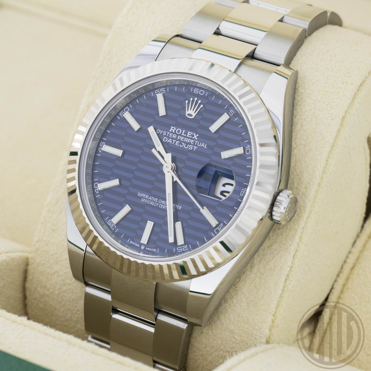 Rolex Datejust Blue Motif Dial | Oyster | Box and Papers | 2023 | 126334