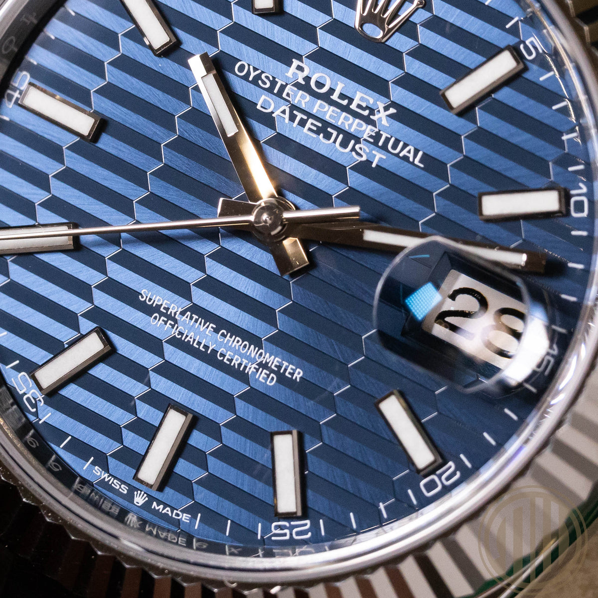 Rolex Datejust Blue Motif Dial | Oyster | Box and Papers | 2023 | 126334