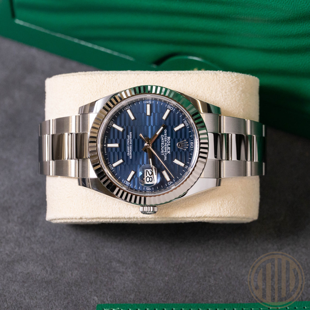 Rolex Datejust Blue Motif Dial | Oyster | Box and Papers | 2023 | 126334