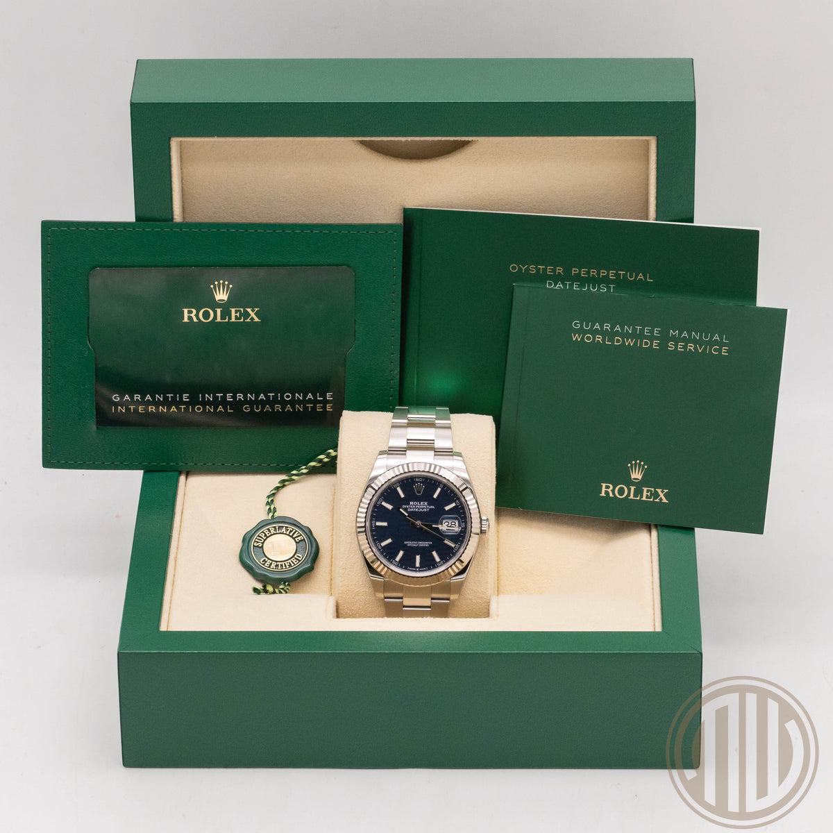 Rolex Datejust Blue Motif Dial | Oyster | Box and Papers | 2023 | 126334