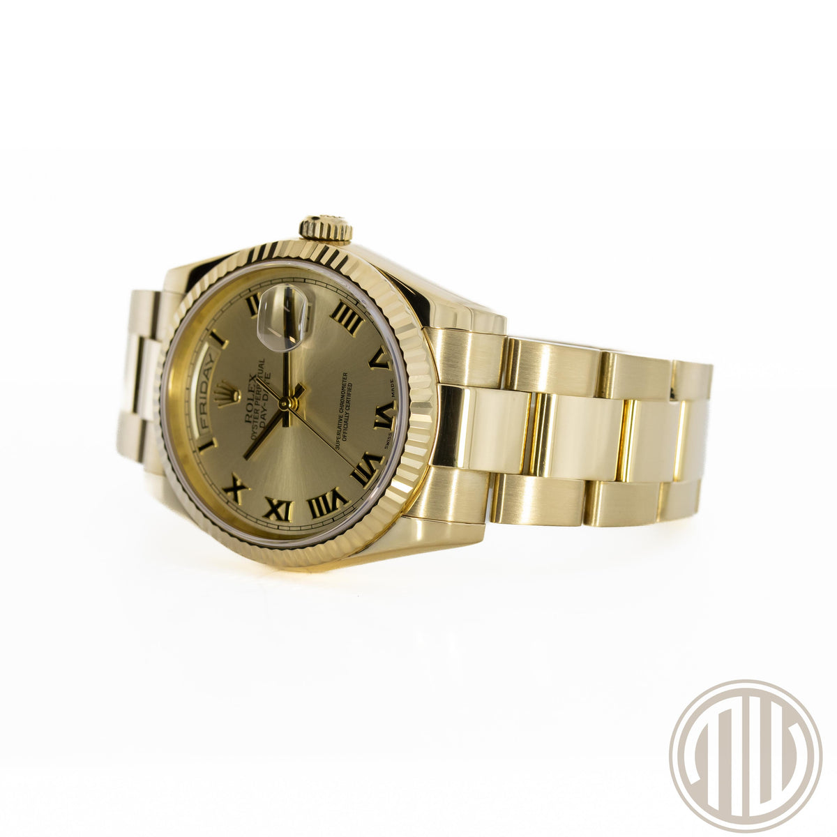 Rolex Day-Date 36 18 quilates | Oro | Caja y papeles | 2003 | 118208