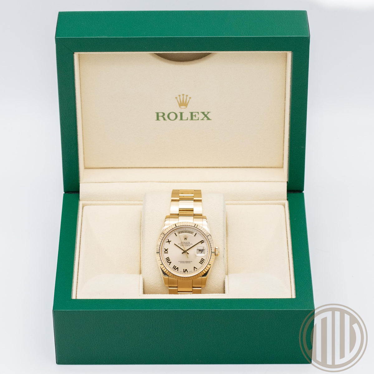 Rolex Day-Date 36 18 carat | Gold | Box &amp; Papers | 2003 | 118208