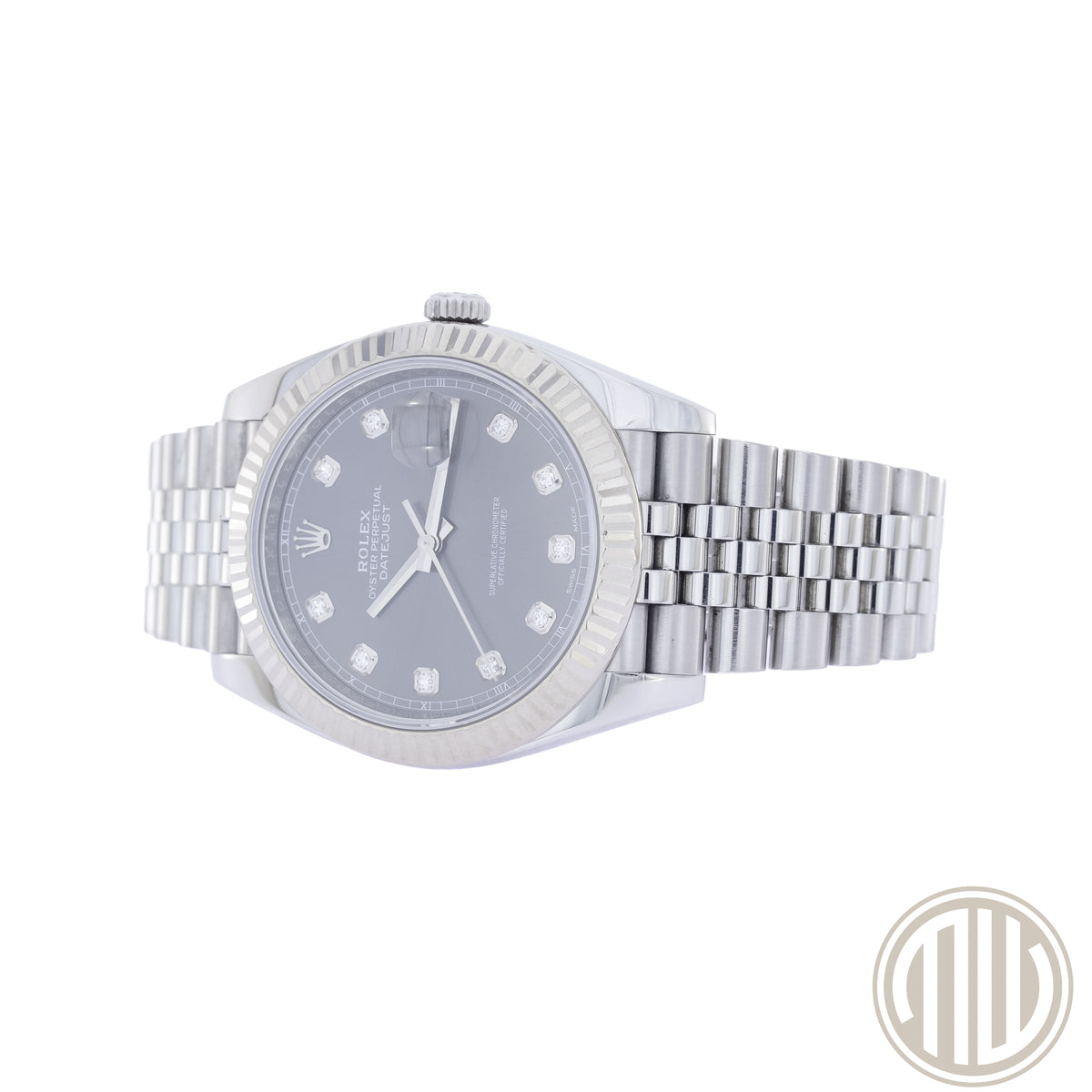 Rolex Datejust 41 Rhodium Diamond Dial | Jubilee | Box and Papers | 2018 | Ref: 126334