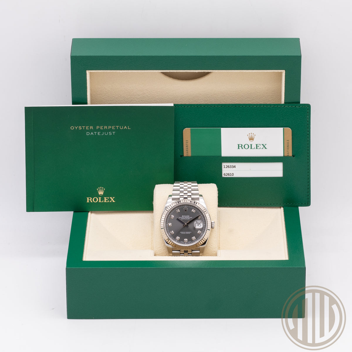 Rolex Datejust 41 Rhodium Diamond Dial | Jubilee | Box and Papers | 2018 | Ref: 126334