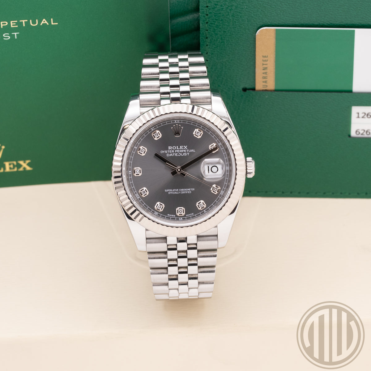 Rolex Datejust 41 Rhodium Diamond Dial | Jubilee | Box and Papers | 2018 | Ref: 126334