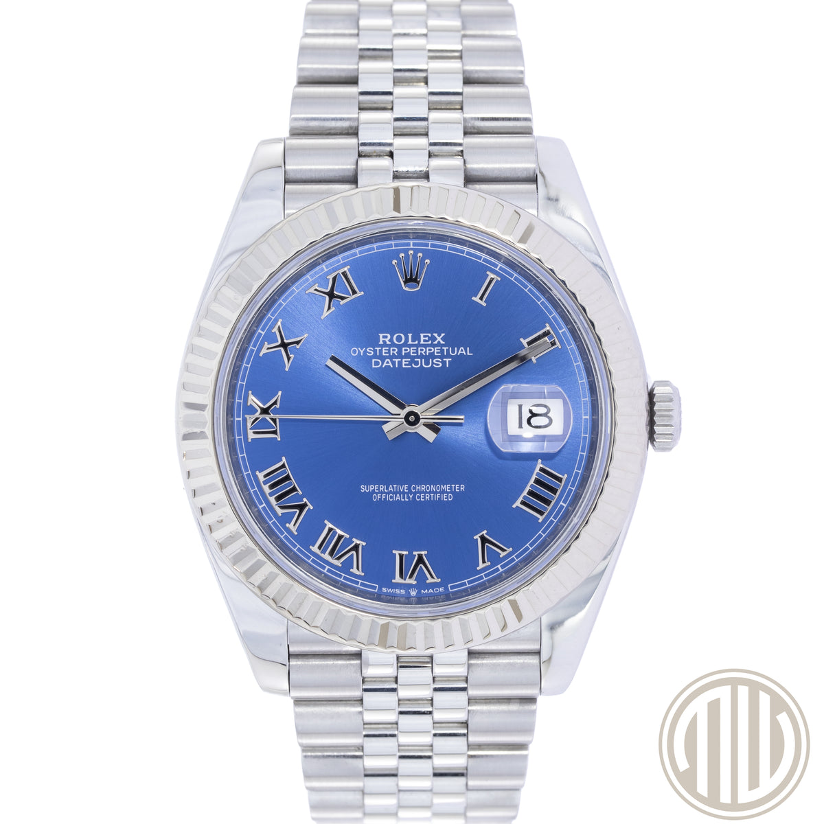 Rolex Datejust 41 Blue Roman Dial | Jubilee | Box and Papers | 2018 | Ref: 126334