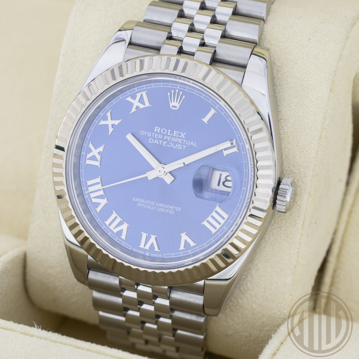 Rolex Datejust 41 Blue Roman Dial | Jubilee | Box and Papers | 2018 | Ref: 126334