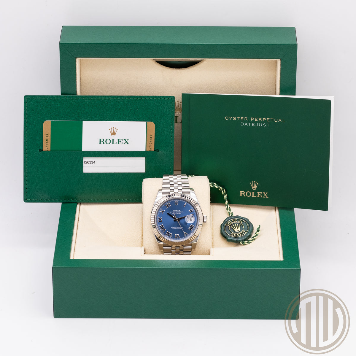 Rolex Datejust 41 Blue Roman Dial | Jubilee | Box and Papers | 2018 | Ref: 126334