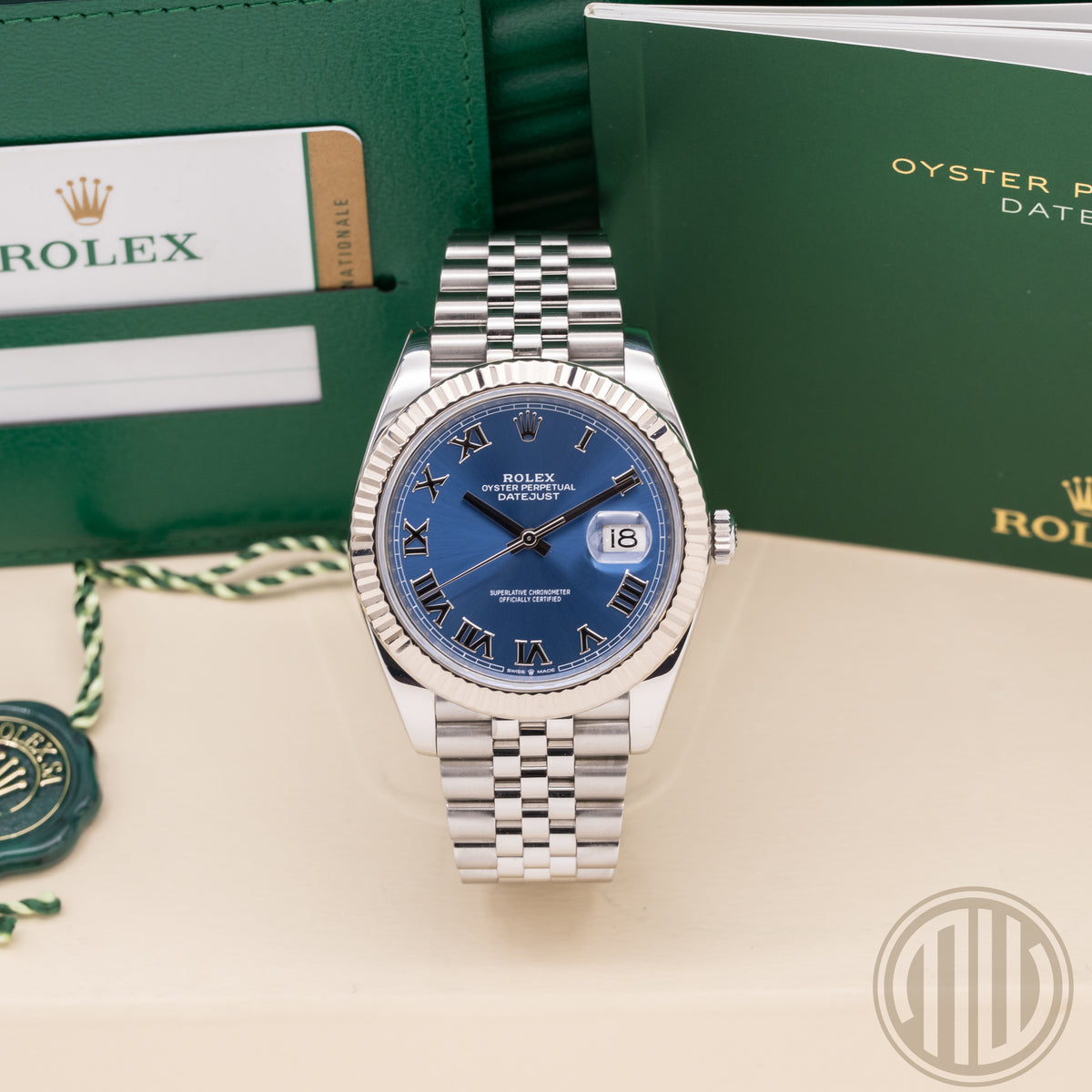 Rolex Datejust 41 Blue Roman Dial | Jubilee | Box and Papers | 2018 | Ref: 126334