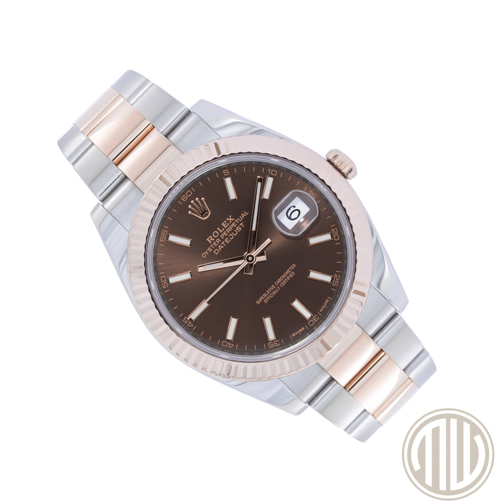 Rolex Datejust 41 Steel-Everose | Chocolate Dial | Box and Papers | 2017 | 126331