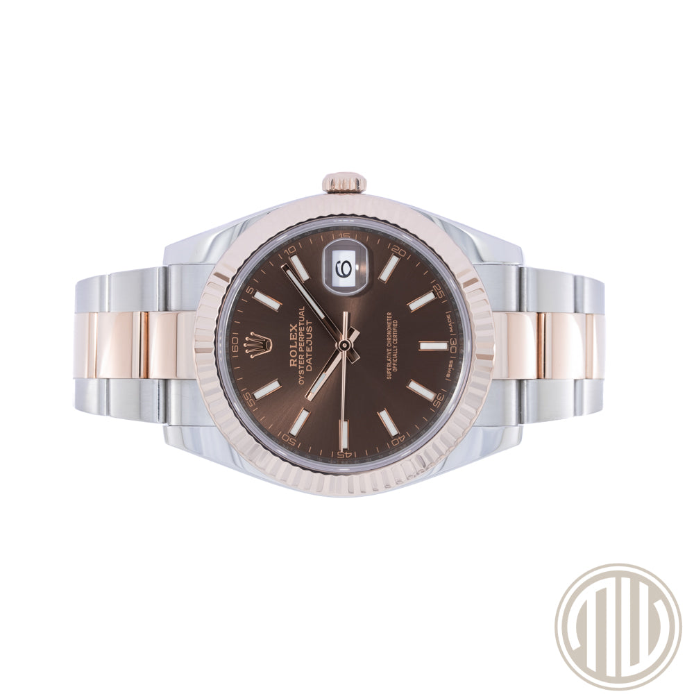 Rolex Datejust 41 Steel-Everose | Chocolate Dial | Box and Papers | 2017 | 126331