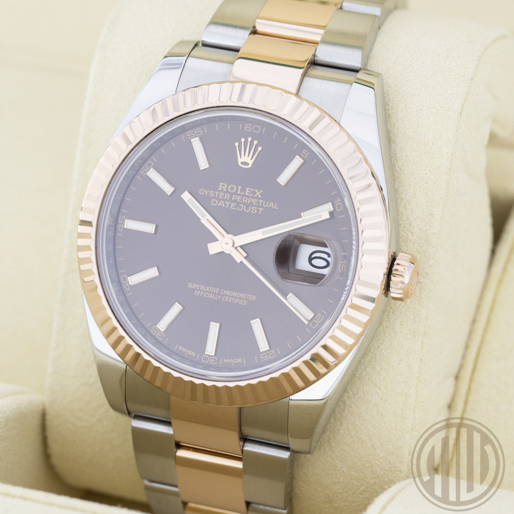 Rolex Datejust 41 Steel-Everose | Chocolate Dial | Box and Papers | 2017 | 126331