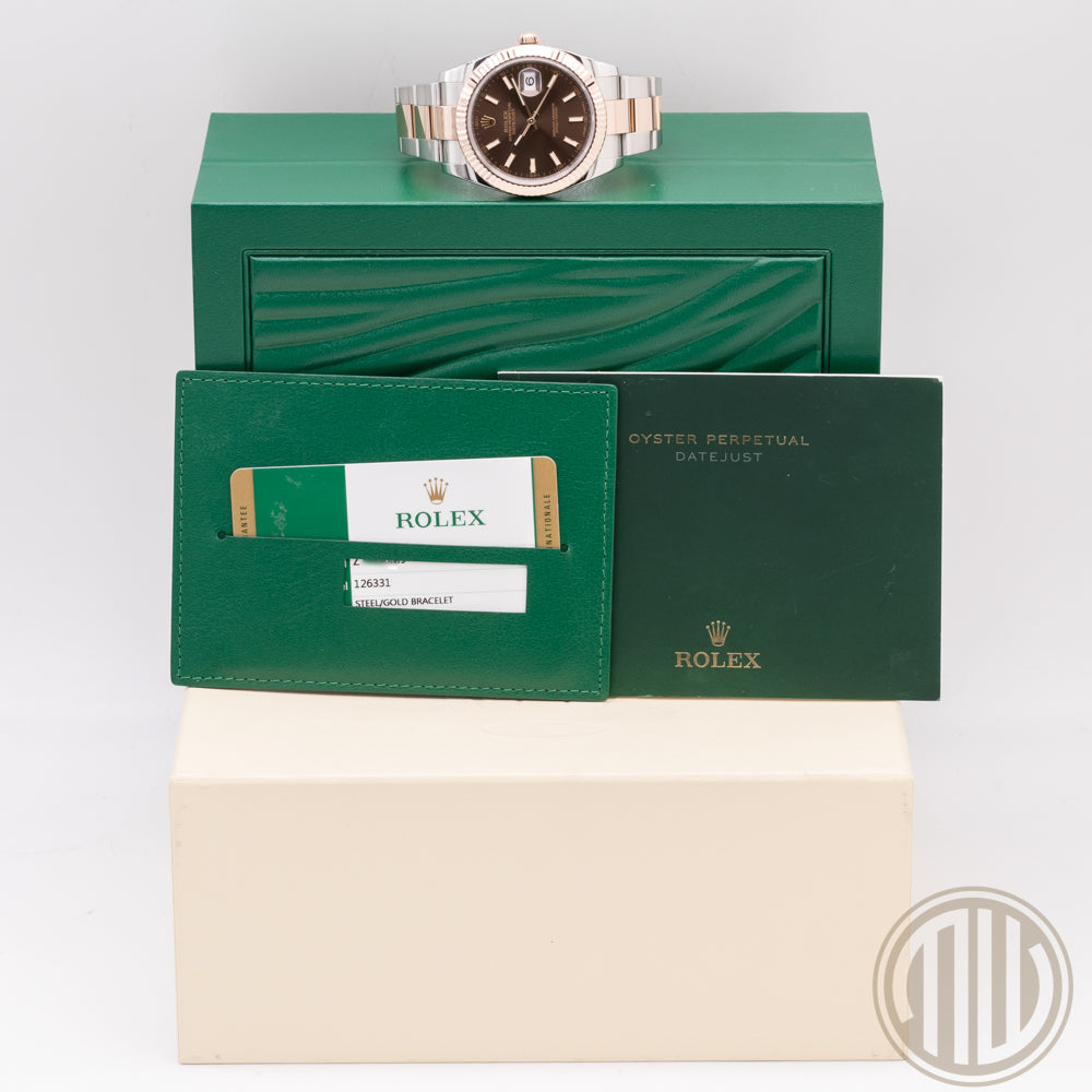 Rolex Datejust 41 Steel-Everose | Chocolate Dial | Box and Papers | 2017 | 126331