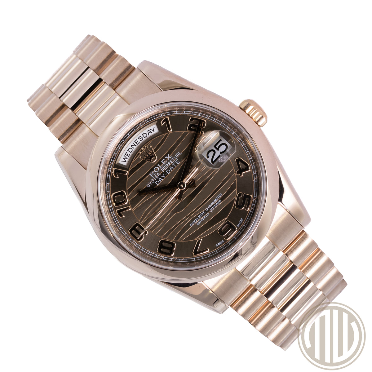 Rolex Day-Date 36 Chocolate Wave Dial | 18kt Everose | Box and Papers | 2015