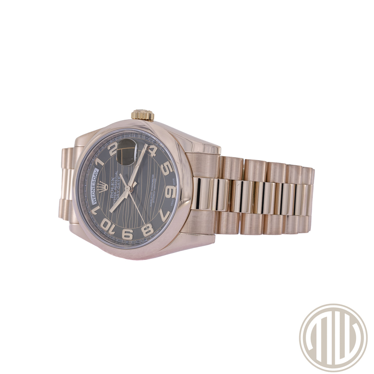 Rolex Day-Date 36 Chocolate Wave Dial | 18kt Everose | Box and Papers | 2015