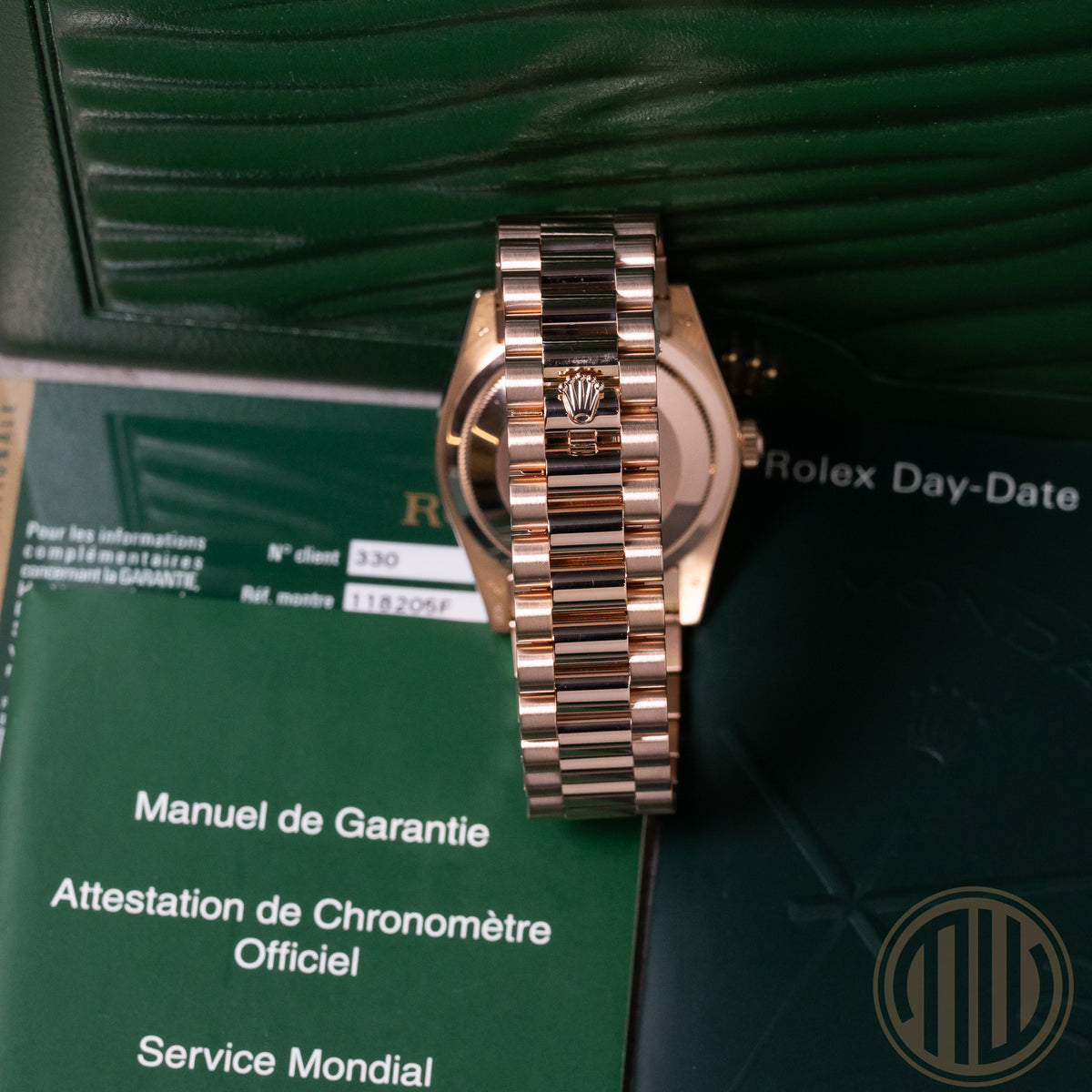 Rolex Day-Date 36 Chocolate Wave Dial | 18kt Everose | Box and Papers | 2015