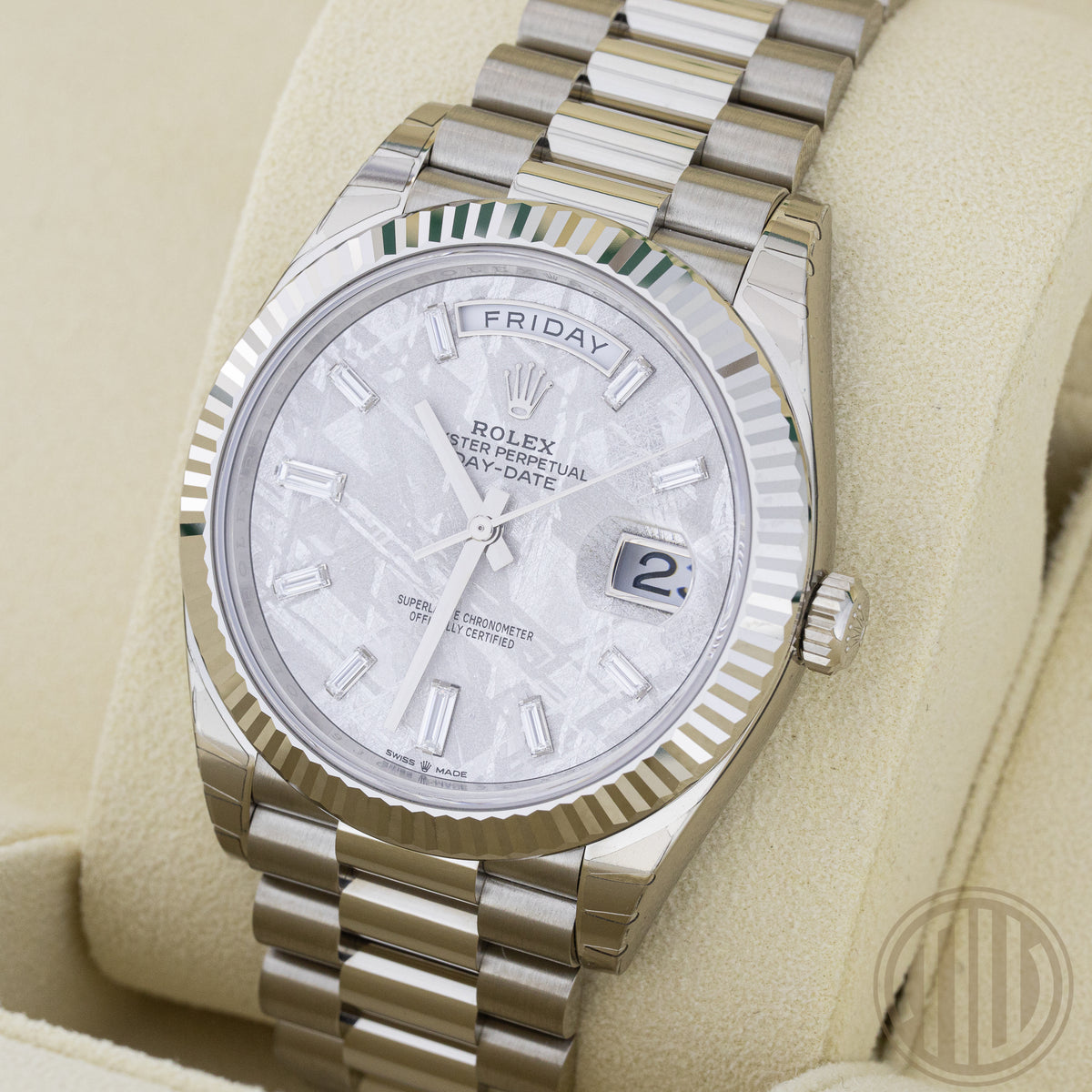 Rolex Day-Date 40 | Meteorit Dial | Unworn | Full-Stickers | Box and Papers | 2021 | 228239