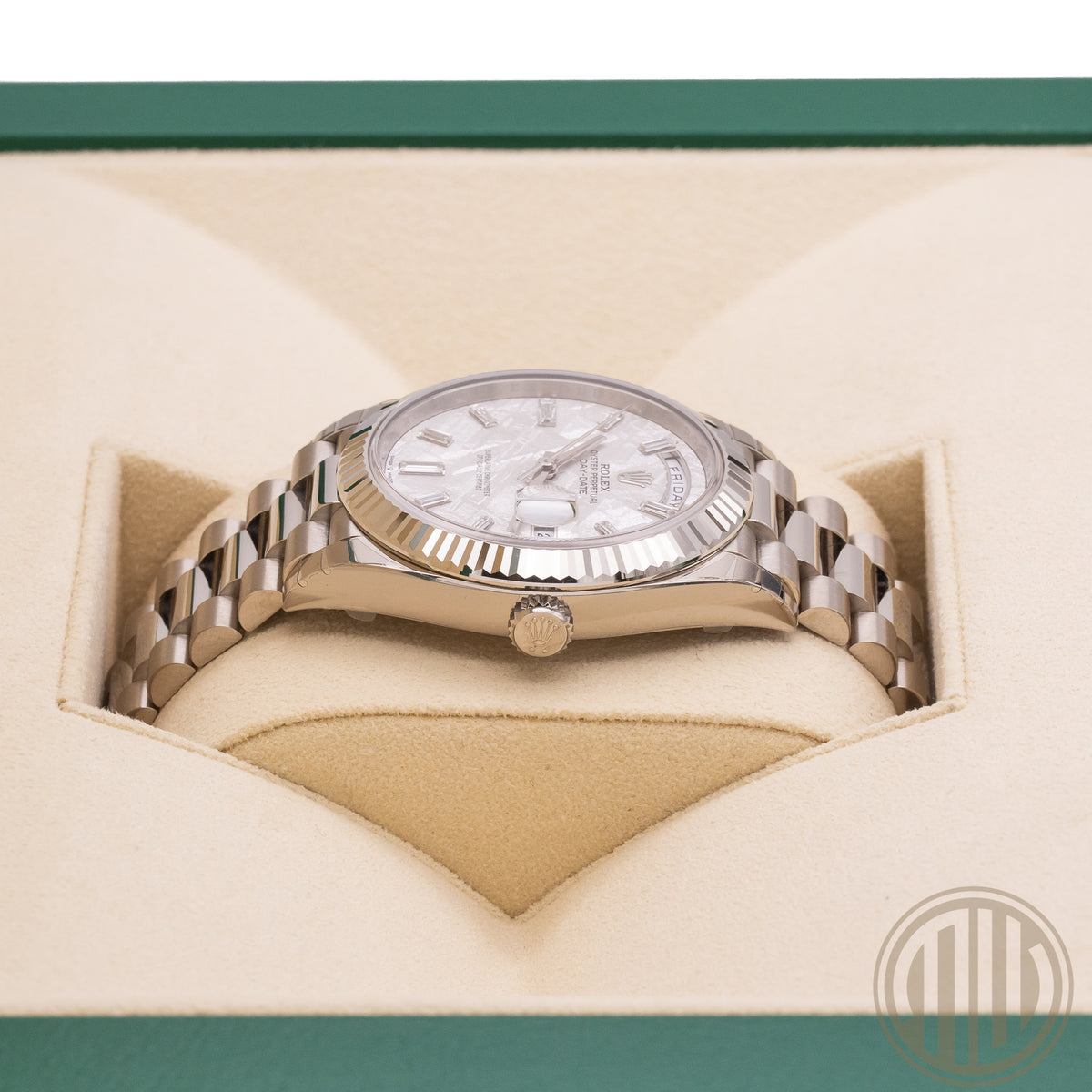 Rolex Day-Date 40 | Meteorit Dial | Unworn | Full-Stickers | Box and Papers | 2021 | 228239