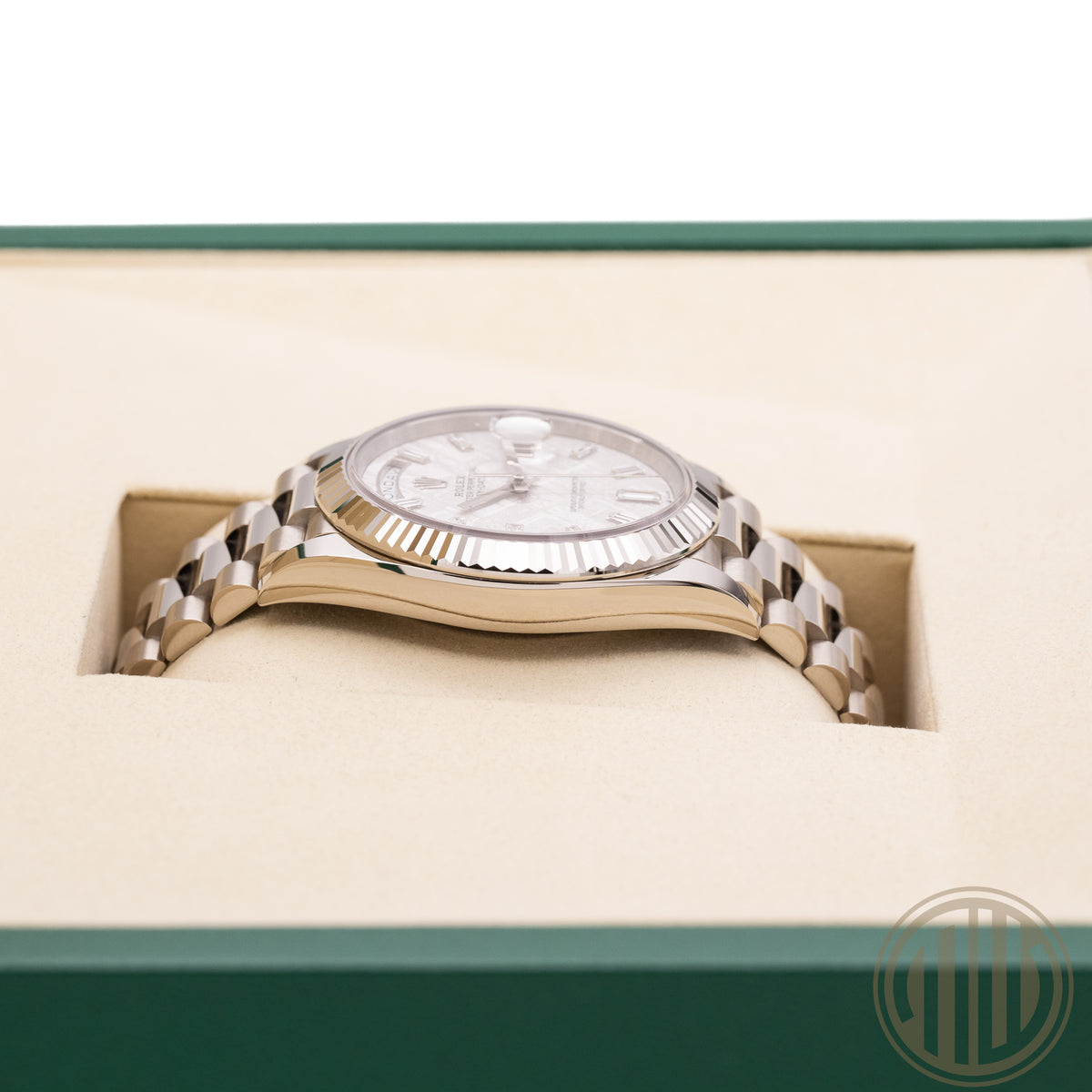 Rolex Day-Date 40 Meteorit Dial | 18kt White Gold | New | Unworn | Orig.Invoice | Fullset