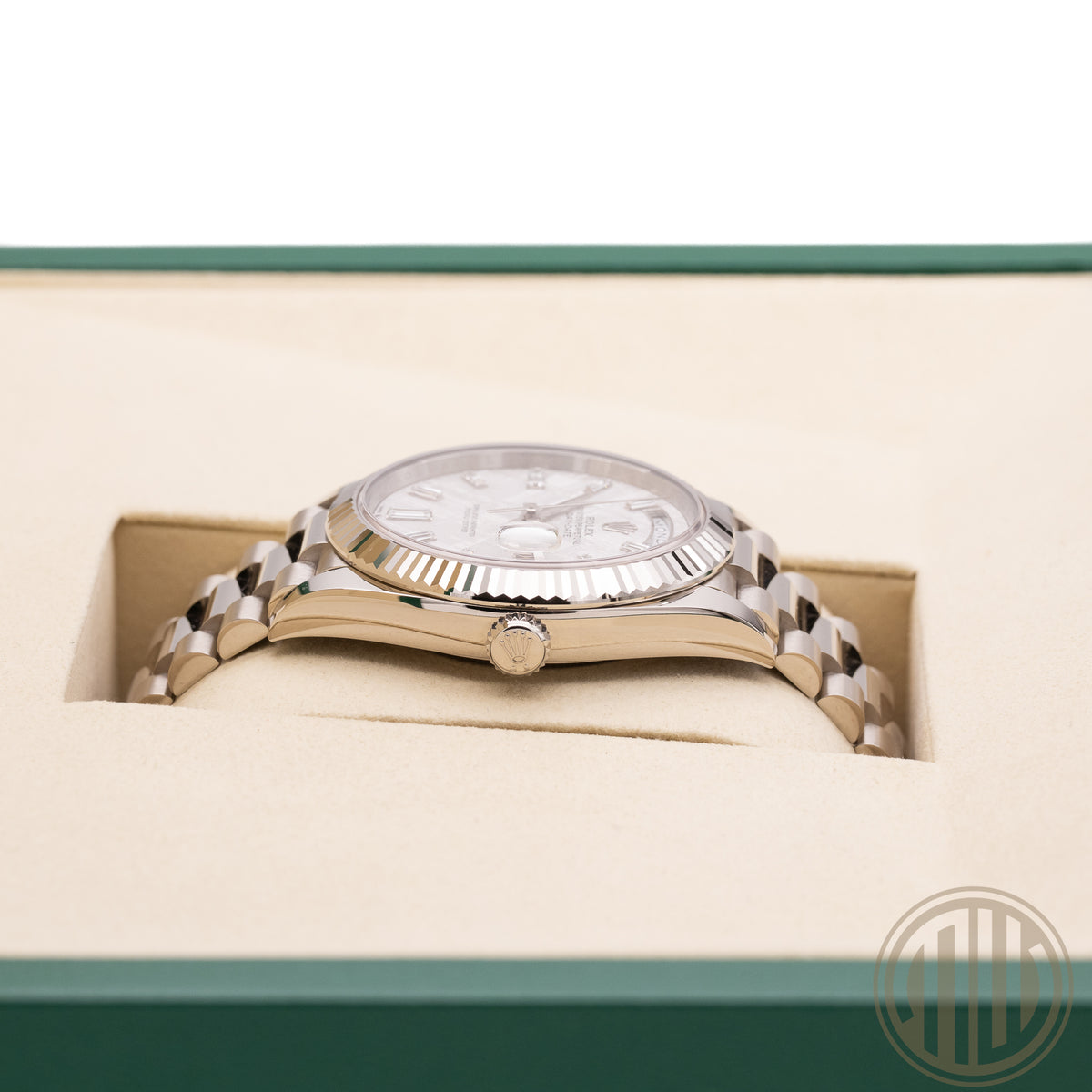 Rolex Day-Date 40 Meteorit Dial | 18kt White Gold | New | Unworn | Orig.Invoice | Fullset