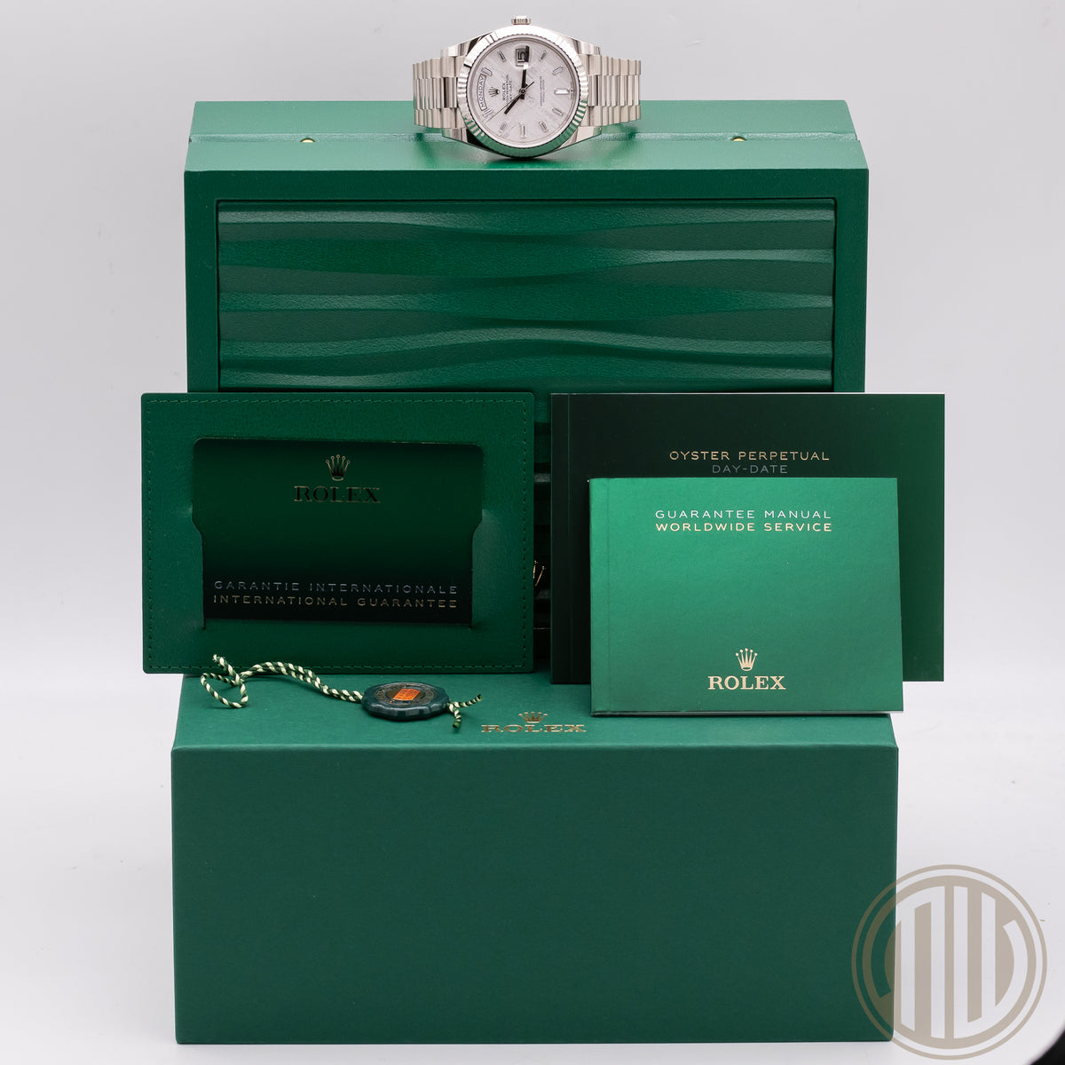 Rolex Day-Date 40 Meteorit Dial | 18kt White Gold | New | Unworn | Orig.Invoice | Fullset