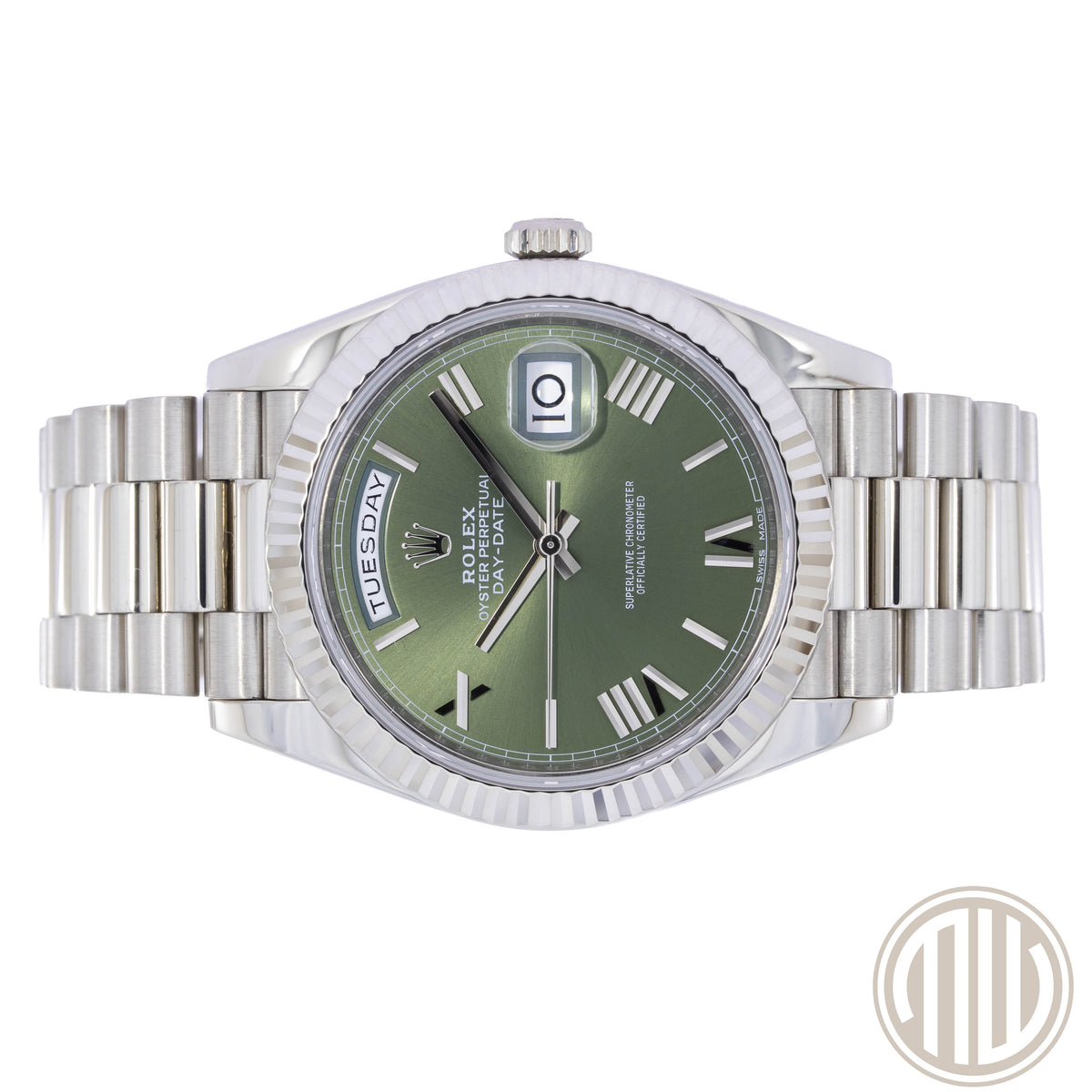Rolex Day-Date 40 Olive Dial | Lc100 | Orig.Invoice | Box and Papers | 2016