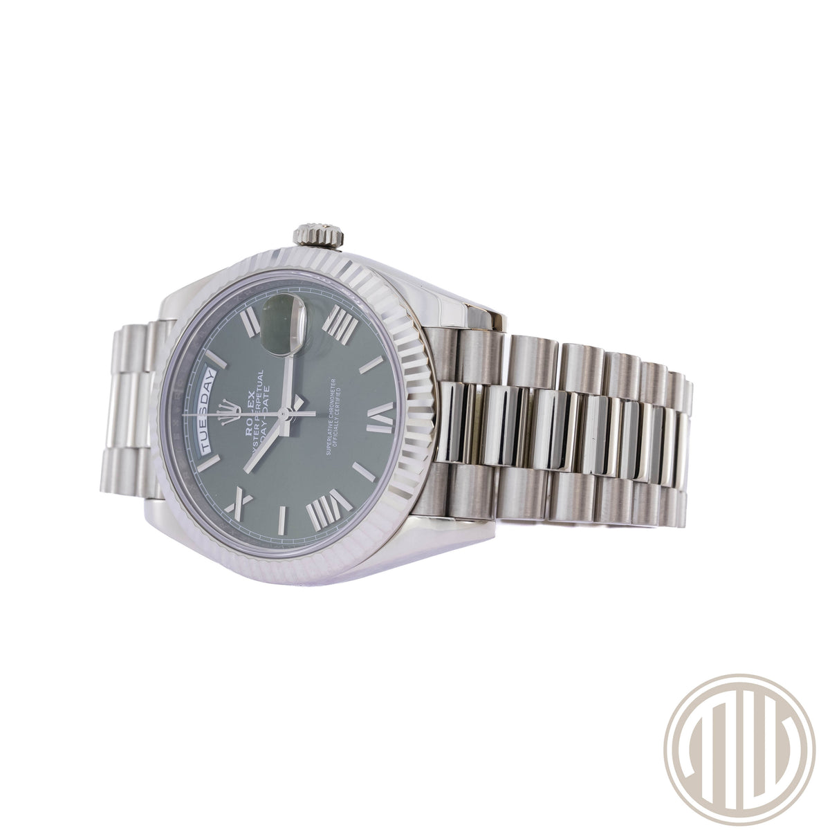 Rolex Day-Date 40 Olive Dial | Lc100 | Orig.Invoice | Box and Papers | 2016