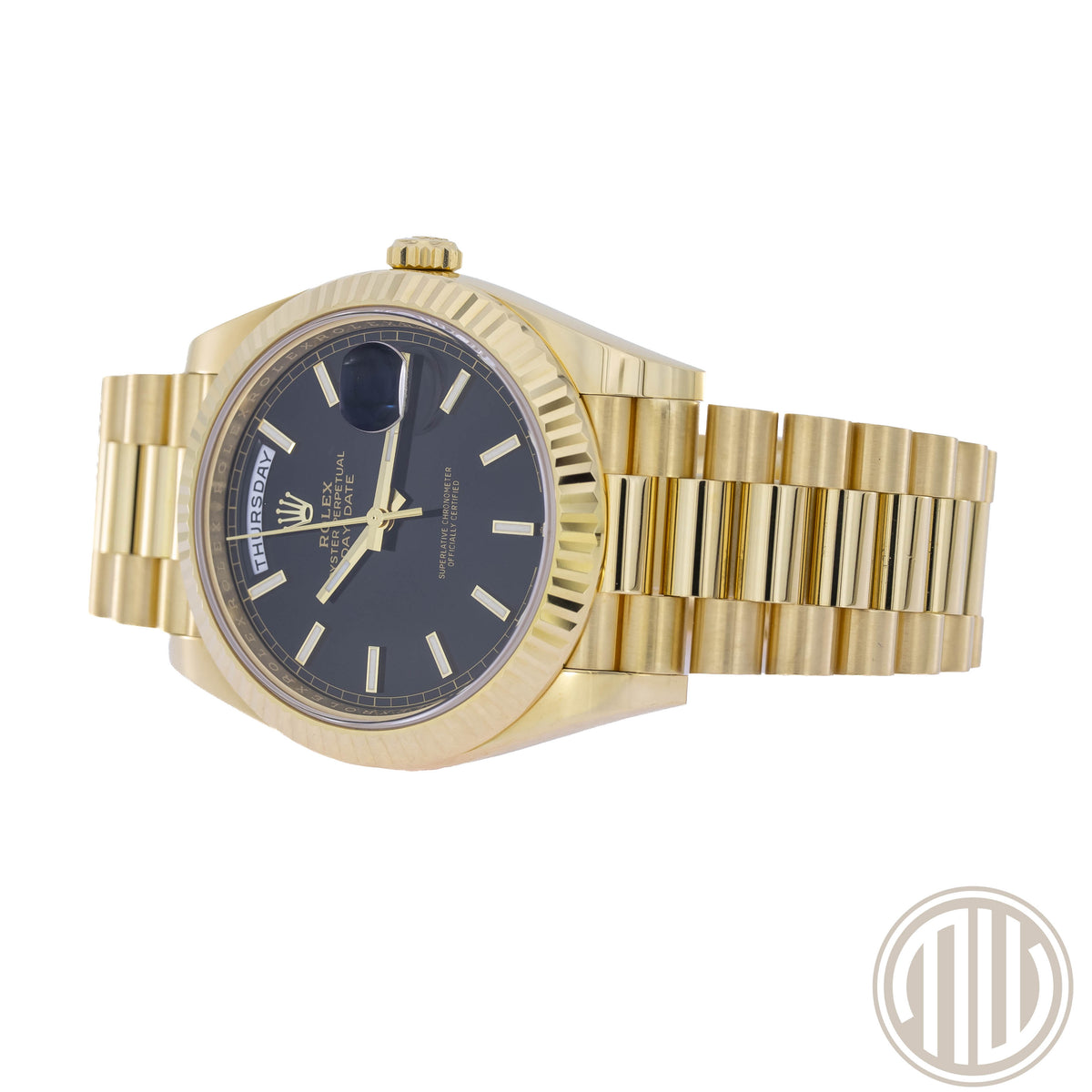 Rolex Day-Date 40 18kt Yellowgold | Black Dial | Box and Papers | 2023