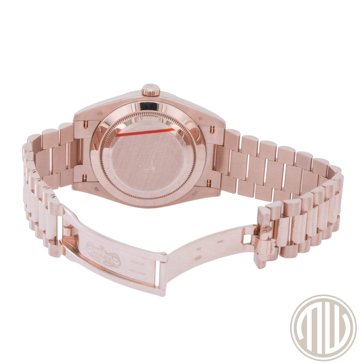 Rolex Day-Date 40 Sundust Baguette Dial | Everose-Gold | Box and Papers | 2020