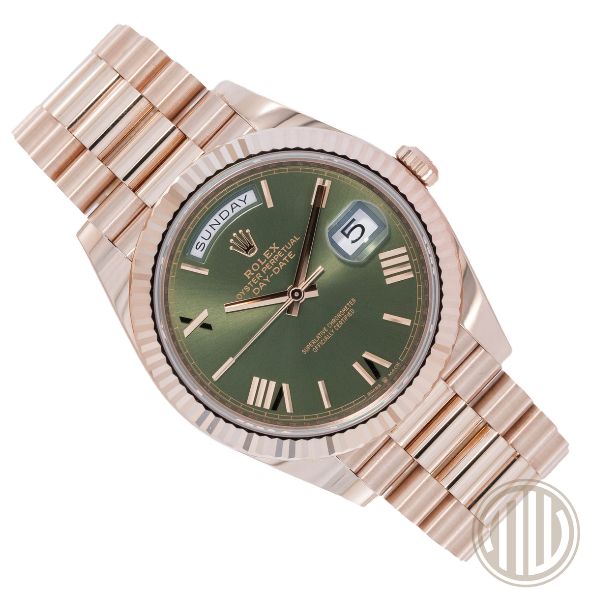 Rolex Day-Date Olive Dial | Lc100 | New | Unworn | Box and Papers | 2019
