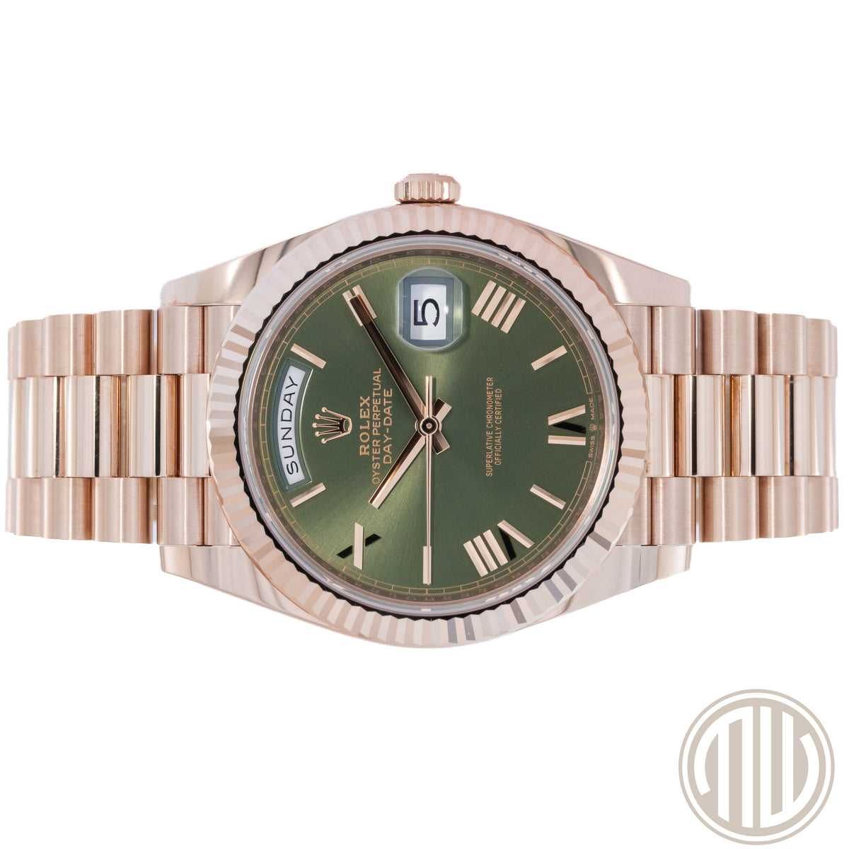 Rolex Day-Date Olive Dial | Lc100 | New | Unworn | Box and Papers | 2019