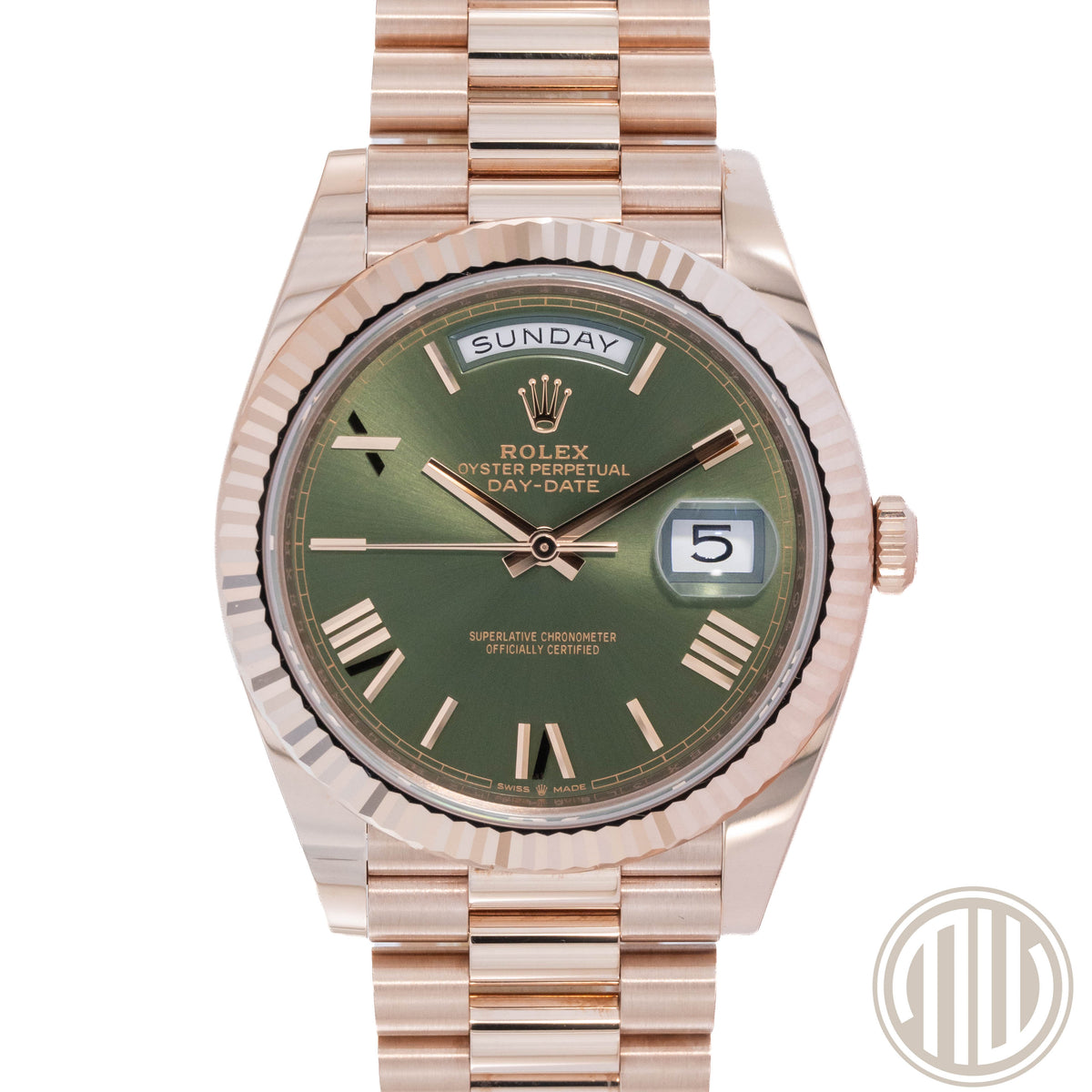 Rolex Day-Date Olive Dial | Lc100 | New | Unworn | Box and Papers | 2019