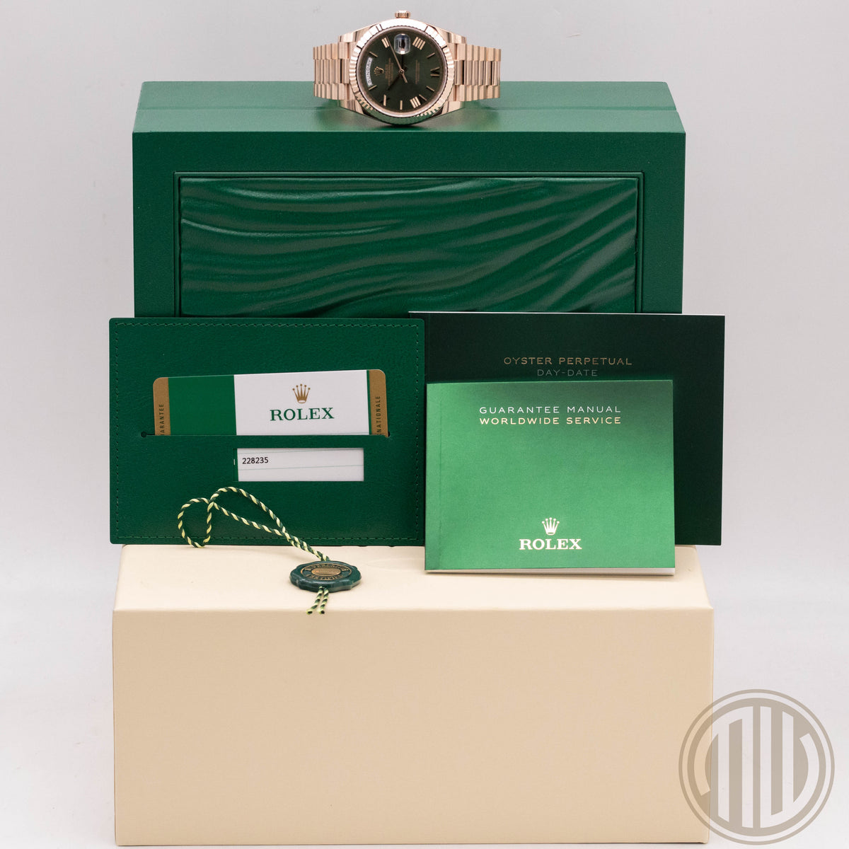 Rolex Day-Date Olive Dial | Lc100 | New | Unworn | Box and Papers | 2019