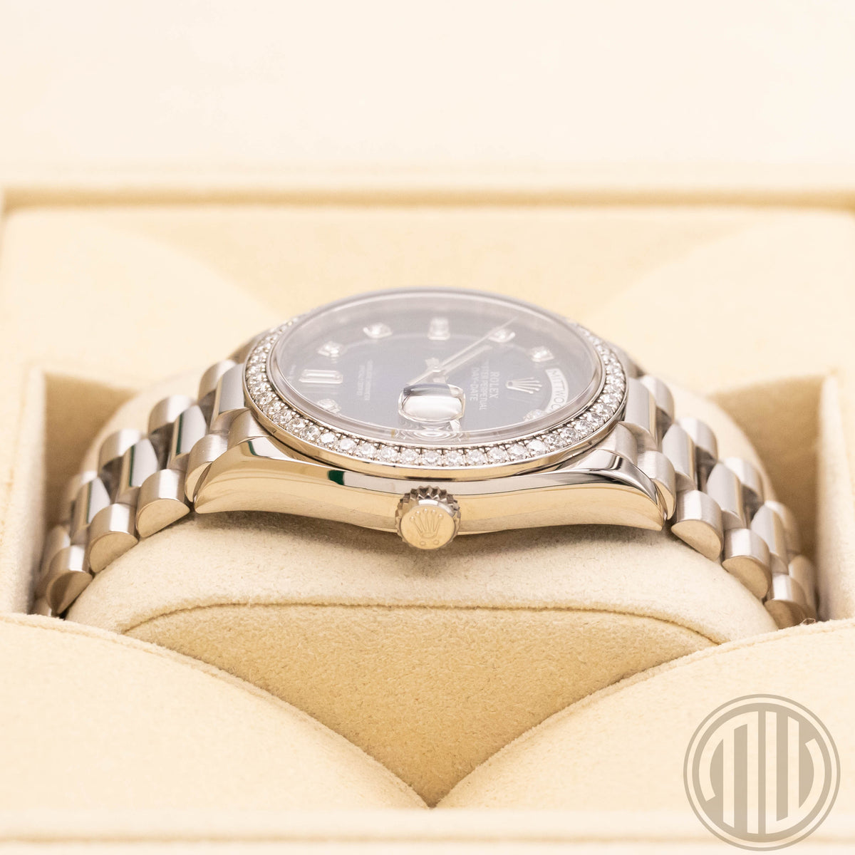 Rolex Day-Date Blue Ombre Diamond Dial | Orig.Bill | Lc100 | Box and Papers