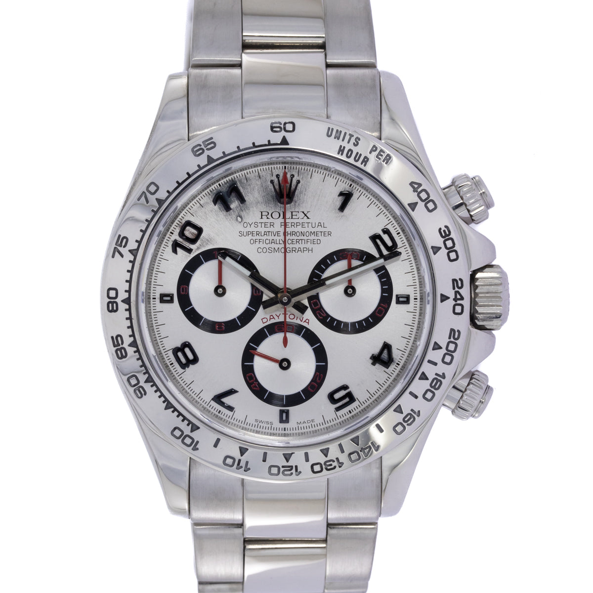 Rolex Daytona 18 carat white gold | Silver Racing Dial | Z series | 2007