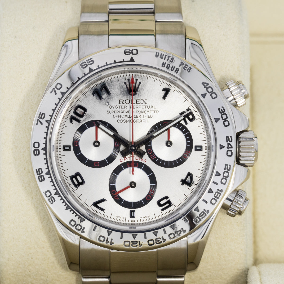 Rolex Daytona 18 carat white gold | Silver Racing Dial | Z series | 2007