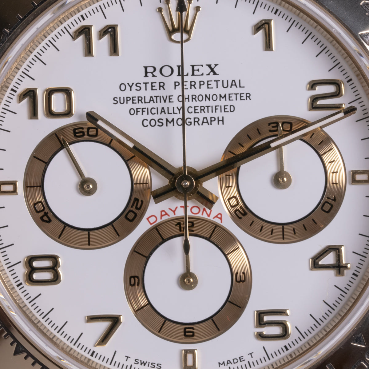 Rolex Daytona Zenith | Oro amarillo de 18 quilates | Esfera blanca | 1996