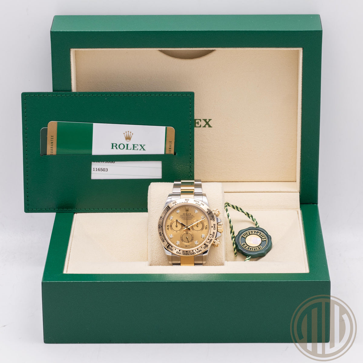 Rolex Daytona Bicolor | Champagne Diamond Dial | Box and Papers | 2019 | 116503